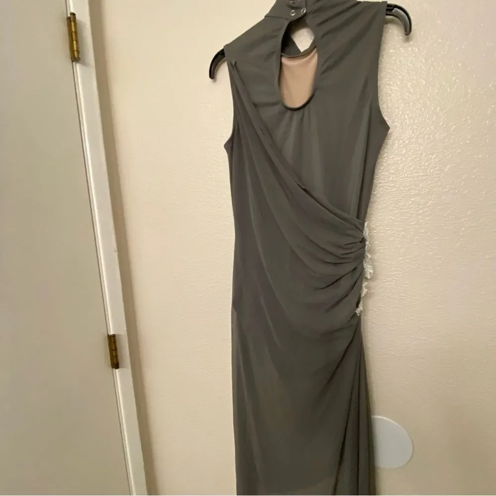 WEISSMAN Dance costume lyrical gray mesh dress Beneath Your Beautiful 12437 SA